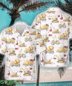 Construction Valentine Tropical 3D Hawaiian Shirt Summer Gift Product Photo 1