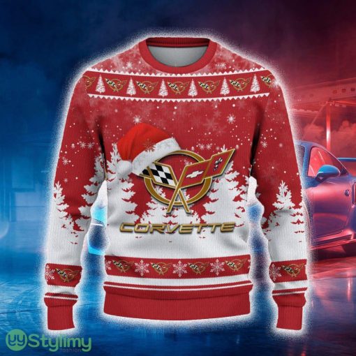 Corvette C5 Ugly Christmas Sweater Tree Santa Hat Car For Fans Gift Familys Holidays - Corvette C5 Ugly Christmas Sweater_2