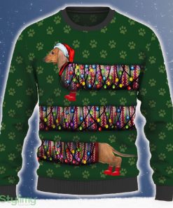 Cream Dachshund Ugly Christmas Sweater 2023 Trending Hot Pattern For Fans Gift - Cream Dachshund Ugly Christmas Sweater_ 1