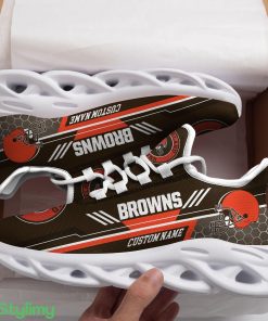 Custom Name Cleveland Browns Custom Max Soul Sneakers For Men Women Football Fanfootball Fan - Cleveland Browns Custom Max Soul Sneakers Running Sports Shoes_1
