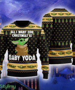 Cute Green Baby Ugly Christmas Sweater All I Want For Is Baby Gift For Men Women Alien Sweater - Cute Green Baby Ugly Christmas Sweater All I Want For Is Baby Gift For Men Women Alien Sweater