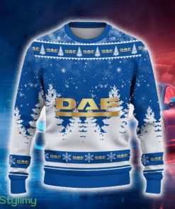DAF Trucks Ugly Christmas Sweater Tree Santa Hat Car For Fans Gift Familys Holidays - DAF Trucks Ugly Christmas Sweater_2