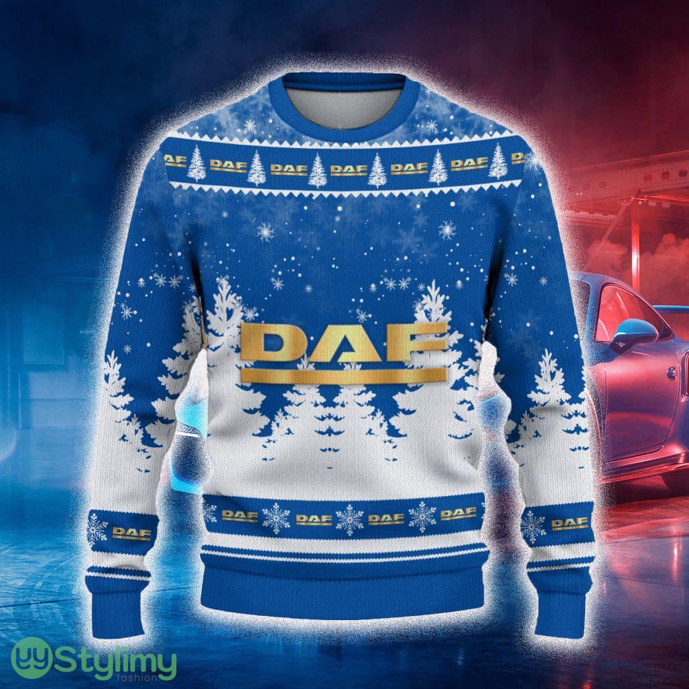 DAF Trucks Ugly Christmas Sweater Tree Santa Hat Car For Fans Gift Familys Holidays 4 DAF Trucks Ugly Christmas Sweater Tree Santa Hat Car For Fans Gift Familys Holidays - DAF Trucks Ugly Christmas Sweater_2