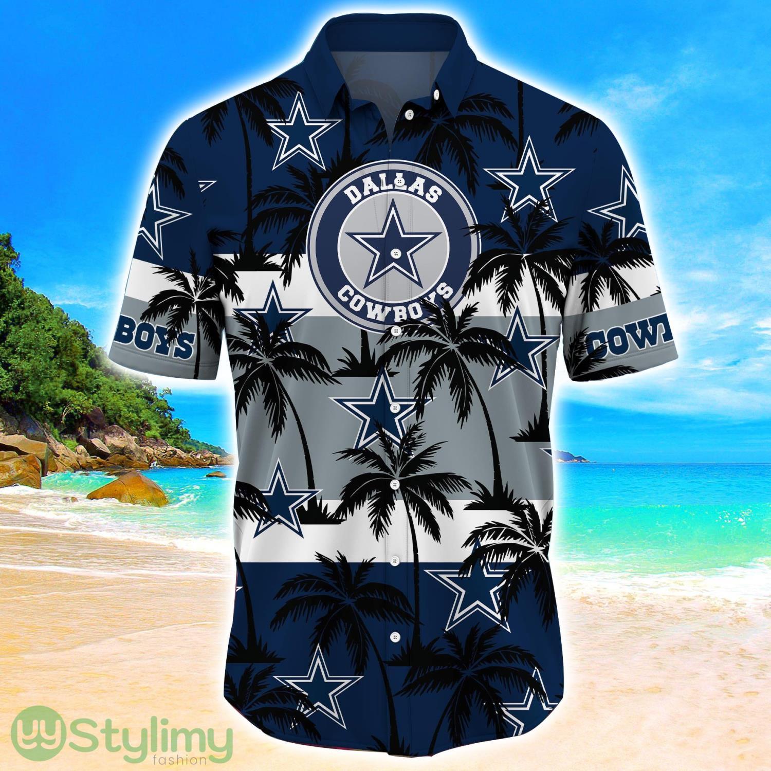 Dallas Cowboys Tropical Palm Tree Trending Summer Aloha Hawaiian Shirt 2 Dallas Cowboys Tropical Palm Tree Trending Summer Aloha Hawaiian Shirt Product Photo 2