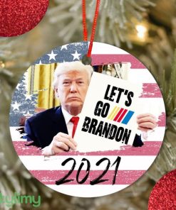 Donal Trump Christmas Lets Go Brandon Ornament Product Photo 1
