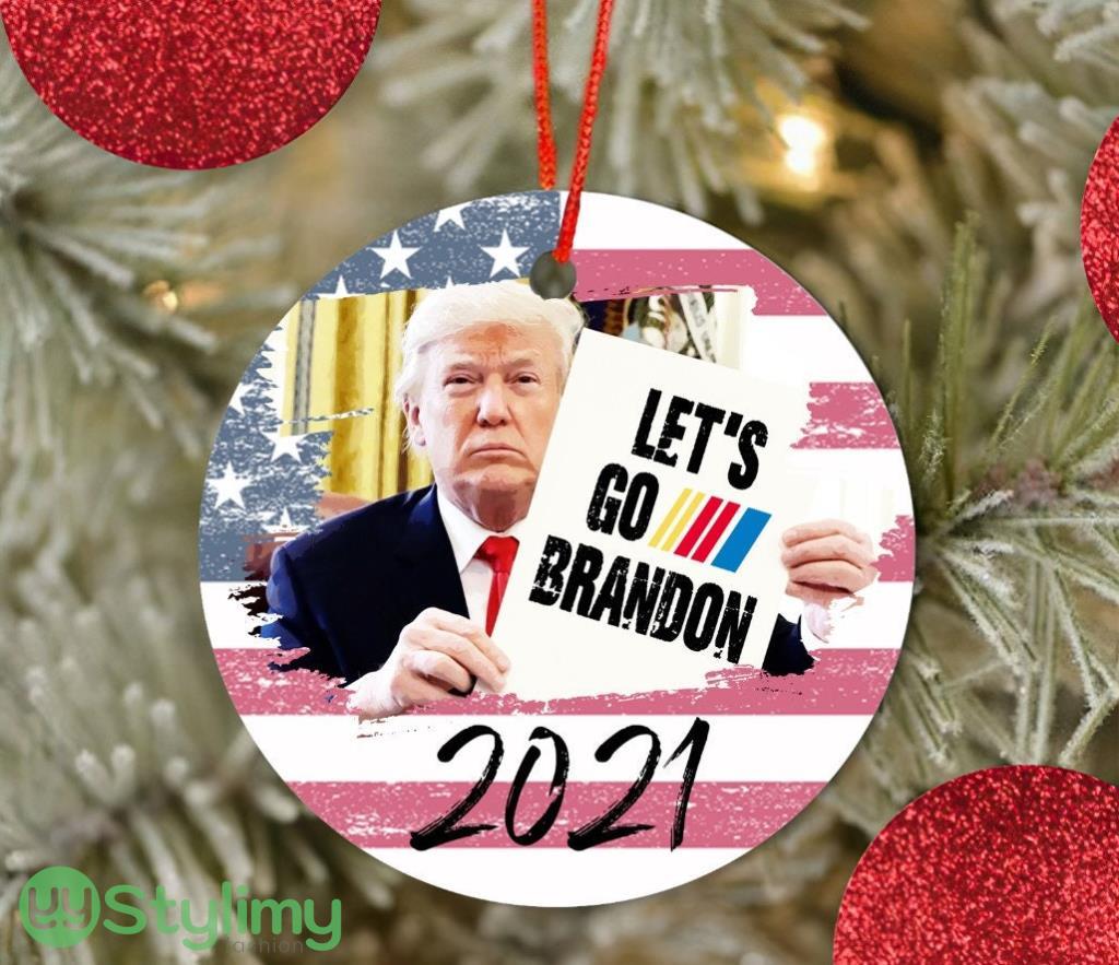 Donal Trump Christmas Lets Go Brandon Ornament 2 Donal Trump Christmas Lets Go Brandon Ornament Product Photo 1