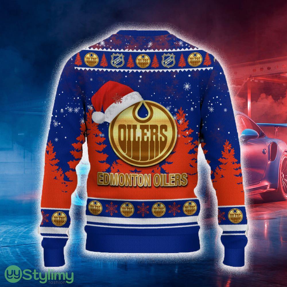 Edmonton Oilers Ugly Christmas Sweater Tree Santa Hat Car For Fans Gift Familys Holidays 2 Edmonton Oilers Ugly Christmas Sweater Tree Santa Hat Car For Fans Gift Familys Holidays - Edmonton Oilers Ugly Christmas Sweater_3