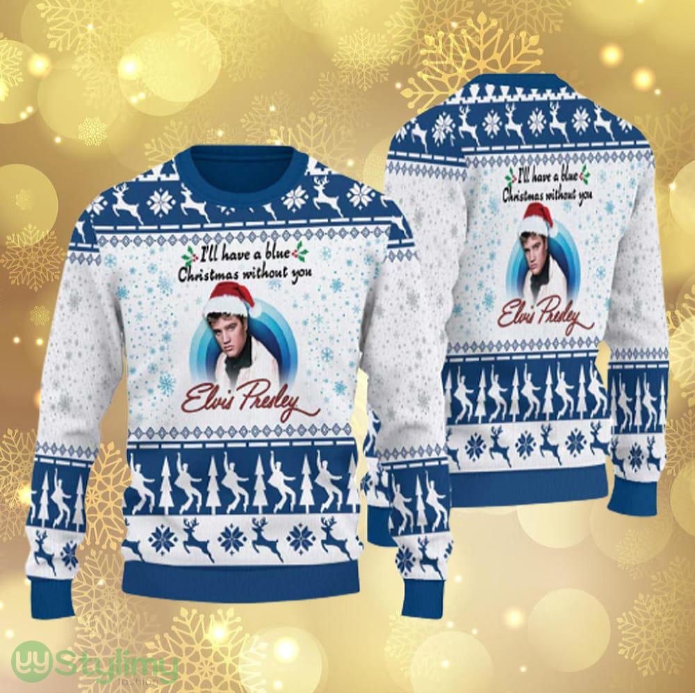 Elvis Presley I'll Have A Blue Christmas Elvis Presley Knitted Elvis Lovers Ugly Christmas 3 elvis presley ill have a blue christmas elvis presley knitted elvis lovers ugly christmas