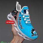 For Fans MLB Miami Marlins Personalized Name Max Soul Sneakers Product Photo 3