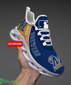 For Fans MLB Milwaukee Brewers Personalized Name Max Soul Sneakers Product Photo 1