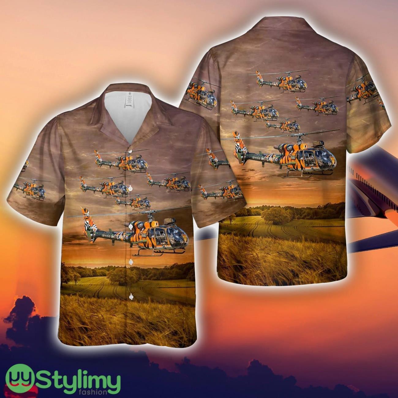 French Army Aerospatiale SA-342M Gazelle 3rd Combat Helicopter Regiment (Regiment dHelicopteres de Combat) Tropical 3D Hawaiian Shirt Summer Gift 2 French Army Aerospatiale SA-342M Gazelle 3rd Combat Helicopter Regiment (Regiment dHelicopteres de Combat) Tropical 3D Hawaiian Shirt Summer Gift Product Photo 1