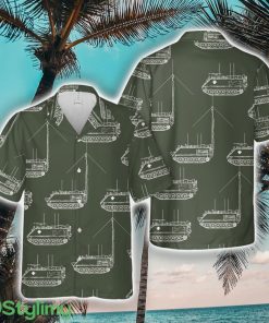 German M113 radio control unit with 3 antennas on the vehicle Tropical 3D Hawaiian Shirt Summer Gift Product Photo 1