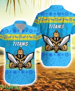 Gold Coast Titans Hawaiian Shirt Christmas Simple Style Product Photo 1