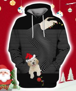 Golden Retriever Merry Christmas Custom Hoodie 3D All Over Print Product Photo 1