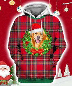 Golden Retriever On Christmas Custom Hoodie 3D All Over Print Product Photo 1