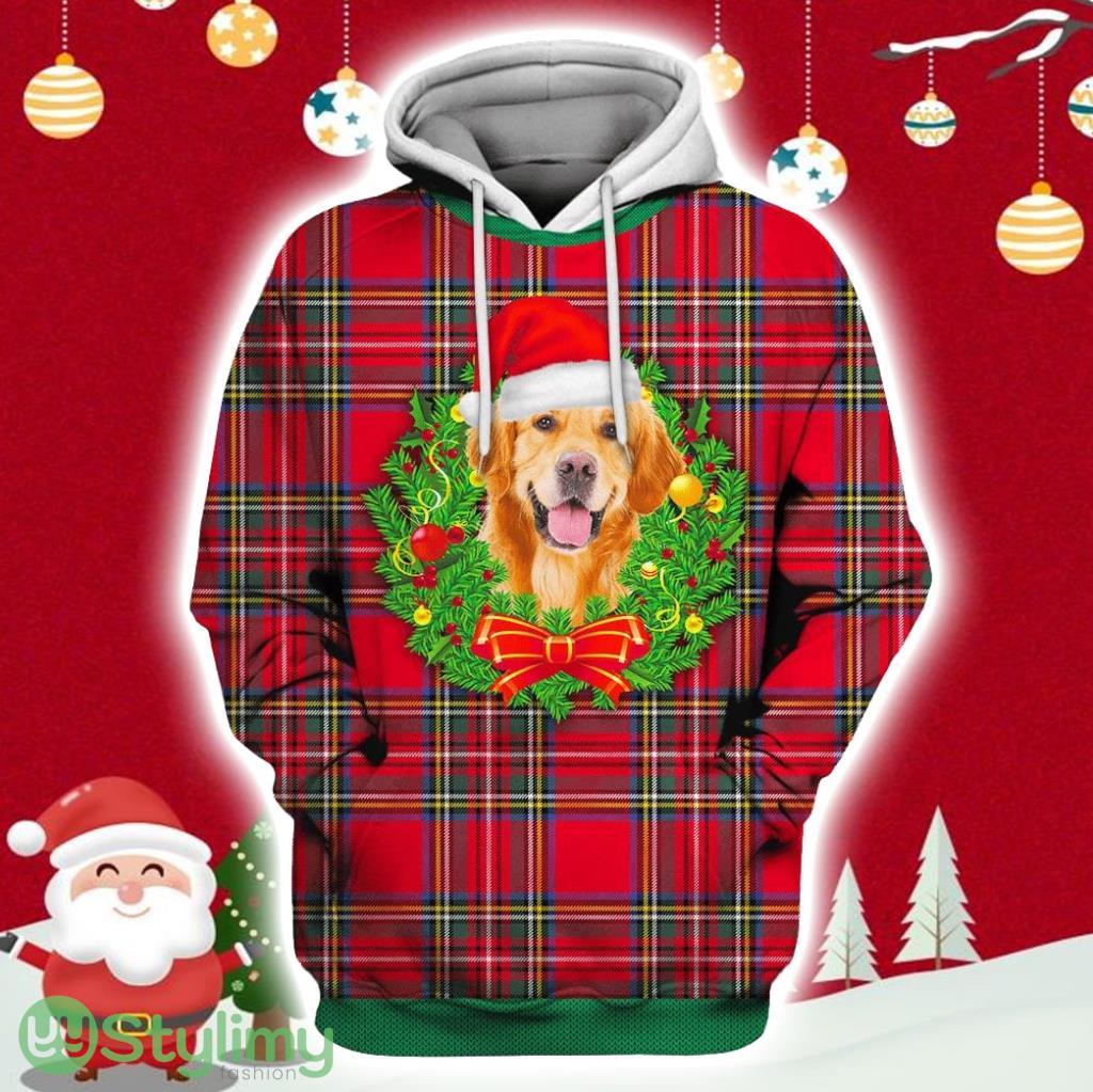 Golden Retriever On Christmas Custom Hoodie 3D All Over Print 6 Golden Retriever On Christmas Custom Hoodie 3D All Over Print Product Photo 1