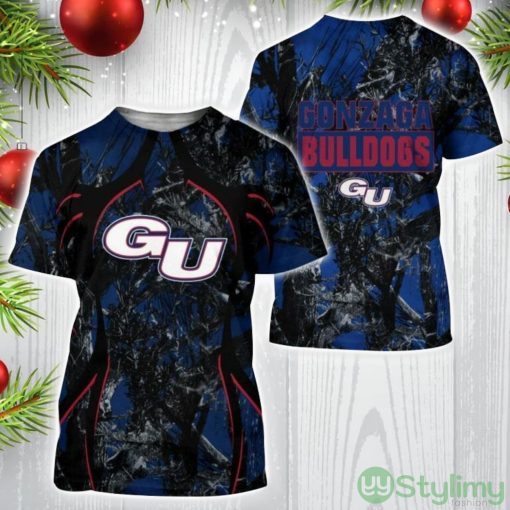 Gonzaga Bulldogs 3D T-Shirt Camo Hunting Perfect Gift For Fans
