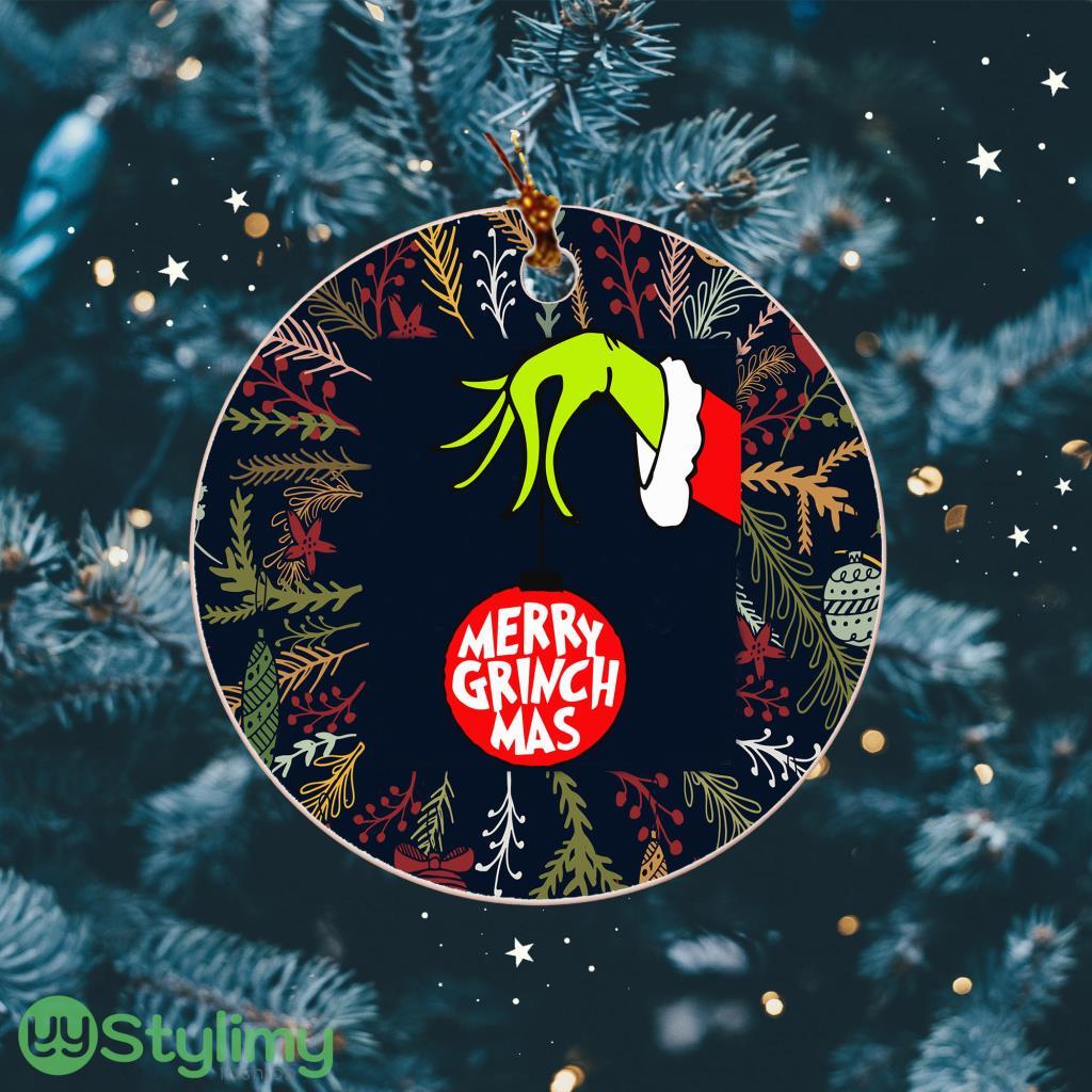Green Hand Christmas Ornament Merry Grinch Mas Double Side 2 Green Hand Christmas Ornament Merry Grinch Mas Double Side Product Photo 1