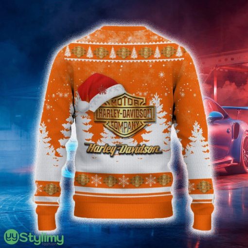 Harley-Davidson Ugly Christmas Sweater Tree Santa Hat Car For Fans Gift Familys Holidays