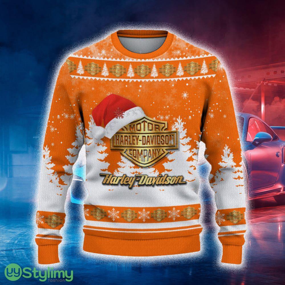 Harley-Davidson Ugly Christmas Sweater Tree Santa Hat Car For Fans Gift Familys Holidays 3 Harley-Davidson Ugly Christmas Sweater Tree Santa Hat Car For Fans Gift Familys Holidays - Harley-Davidson Ugly Christmas Sweater_2