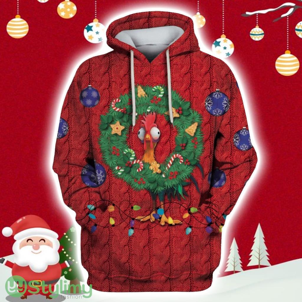 Heihei Chicken In Christmas Day Custom Hoodie 3D All Over Print 6 Heihei Chicken In Christmas Day Custom Hoodie 3D All Over Print Product Photo 1
