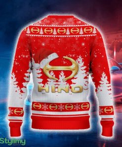 Hino Ugly Christmas Sweater Tree Santa Hat Car For Fans Gift Familys Holidays - Hino Ugly Christmas Sweater_3