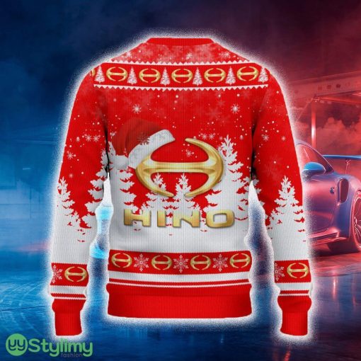 Hino Ugly Christmas Sweater Tree Santa Hat Car For Fans Gift Familys Holidays