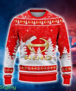 Hino Ugly Christmas Sweater Tree Santa Hat Car For Fans Gift Familys Holidays - Hino Ugly Christmas Sweater_2