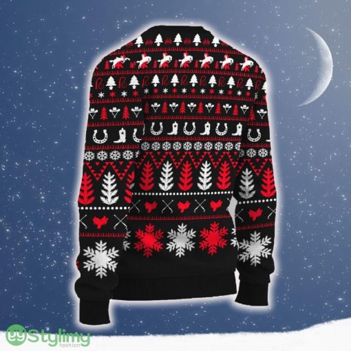 Ho Ho Horse Barrel Racing Cowboy Knitted Sweater Gift Fans For Men And Women Christmas - Ho-Ho-Horse Barrel Racing Cowboy Ugly Christmas Sweater_ 6