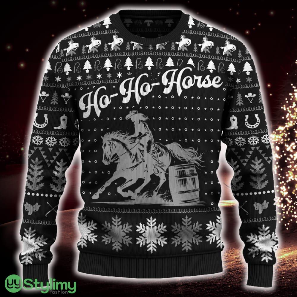 Ho-Ho-Horse Barrel Racing Cowgirl For Fans Ugly Christmas Sweater Gift Familys 4 Ho-Ho-Horse Barrel Racing Cowgirl For Fans Ugly Christmas Sweater Gift Familys - Ho-Ho-Horse Barrel Racing Cowgirl Ugly Christmas Sweater_ 1