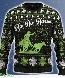 Ho Ho Horse Breakaway Roping Sweater Joyful Gift Fans For Men And Women Holidays Christmas - Ho-Ho-Horse Breakaway Roping Ugly Christmas Sweater_ 1