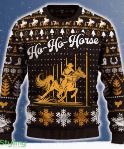Ho Ho Horse Pole Bending Ugly Christmas Sweater 2023 Trending Hot Pattern For Fans Gift - Ho-Ho-Horse Pole Bending Sweater_1
