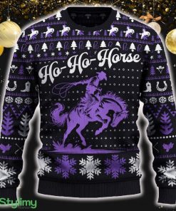 Ho-Ho-Horse Saddle Bronc Riding Rodeo Funny Ugly Christmas New Gift Holidays - Ho-Ho-Horse Saddle Bronc Riding Rodeo Sweater_1
