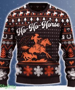 Ho Ho Horse Team Roping Single Christmas Tree AOP Sweater Special Gift For Men And Women - Ho-Ho-Horse Team Roping Single Sweater_1
