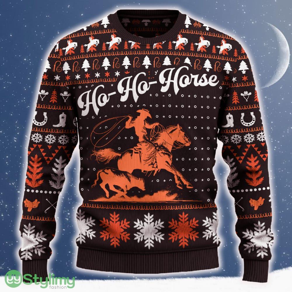 Ho Ho Horse Team Roping Single Christmas Tree AOP Sweater Special Gift For Men And Women 4 Ho Ho Horse Team Roping Single Christmas Tree AOP Sweater Special Gift For Men And Women - Ho-Ho-Horse Team Roping Single Sweater_1