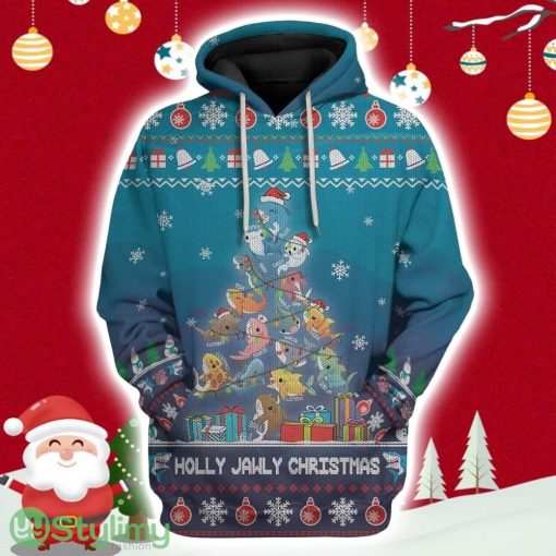 Holly Jawly Christmas Custom Hoodie 3D All Over Print Product Photo 1