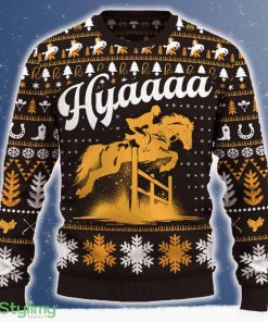 Hyaaaa Show Jumping Ugly Christmas Sweater 2023 Trending Hot Pattern For Fans Gift - Hyaaaa Show Jumping Ugly Christmas Sweater_ 1