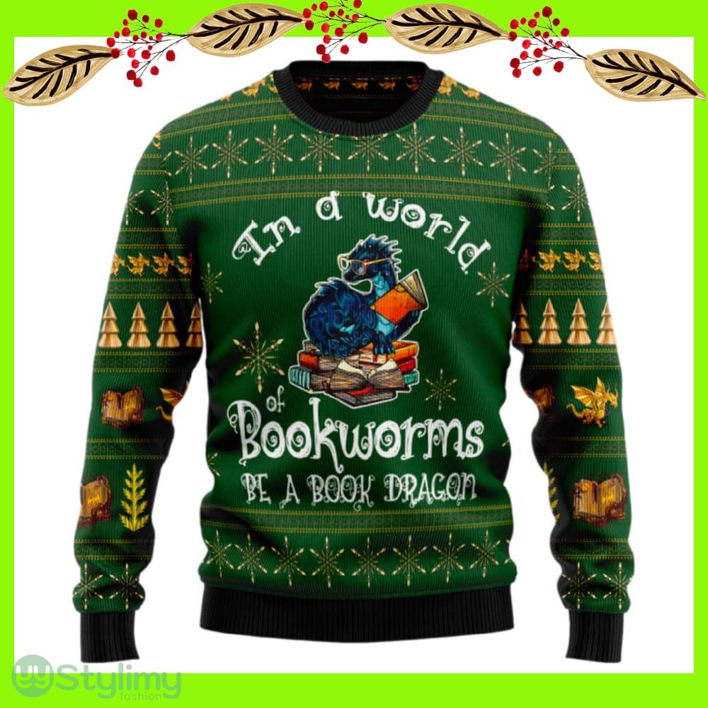 In A World Of Bookworms Be A Book Dragon Ugly Christmas Sweater Hot AOP Gift For Men And Women 3 In A World Of Bookworms Be A Book Dragon Ugly Christmas Sweater Hot AOP Gift For Men And Women - In A World Of Bookworms Be A Book Dragon Ugly Christmas Sweater Hot AOP Gift For Men And Women
