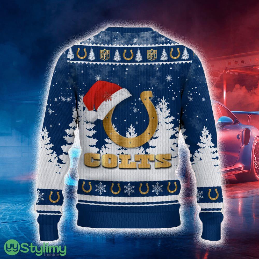Indianapolis Colts Ugly Christmas Sweater Tree Santa Hat Car For Fans Gift Familys Holidays 2 Indianapolis Colts Ugly Christmas Sweater Tree Santa Hat Car For Fans Gift Familys Holidays - Indianapolis Colts Ugly Christmas Sweater_3