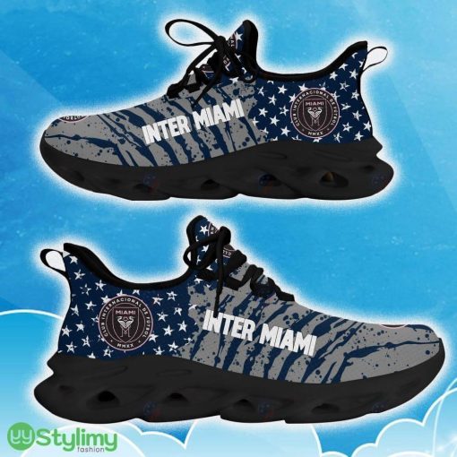 Inter Miami Navy New Chunky Shoes Camo Logo Printed For Men And Women Gift Fans Max Soul Sneakers - Inter Miami Clunky Sneakers Photo 2