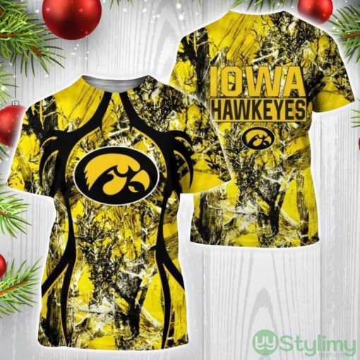 Iowa Hawkeyes 3D T-Shirt Camo Hunting Perfect Gift For Fans