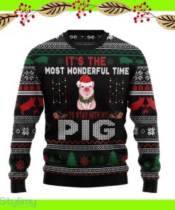 Its The Most Wonderful Time To Stay With My Pig Ugly Christmas Sweater Hot AOP Gift For Men And Women - Its The Most Wonderful Time To Stay With My Pig Ugly Christmas Sweater Hot AOP Gift For Men And Women
