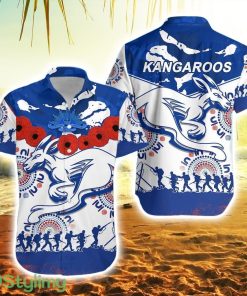 Kangaroos Remembrance Anzac Day Hawaiian Shirt Indigenous North Melbourne Product Photo 1