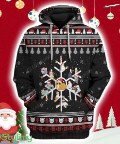 Kittens On Snowflake Christmas Custom Hoodie 3D All Over Print Product Photo 1