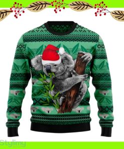 Koala Green Leaf Ugly Christmas Sweater Hot AOP Gift For Men And Women - Koala Green Leaf Ugly Christmas Sweater Hot AOP Gift For Men And Women