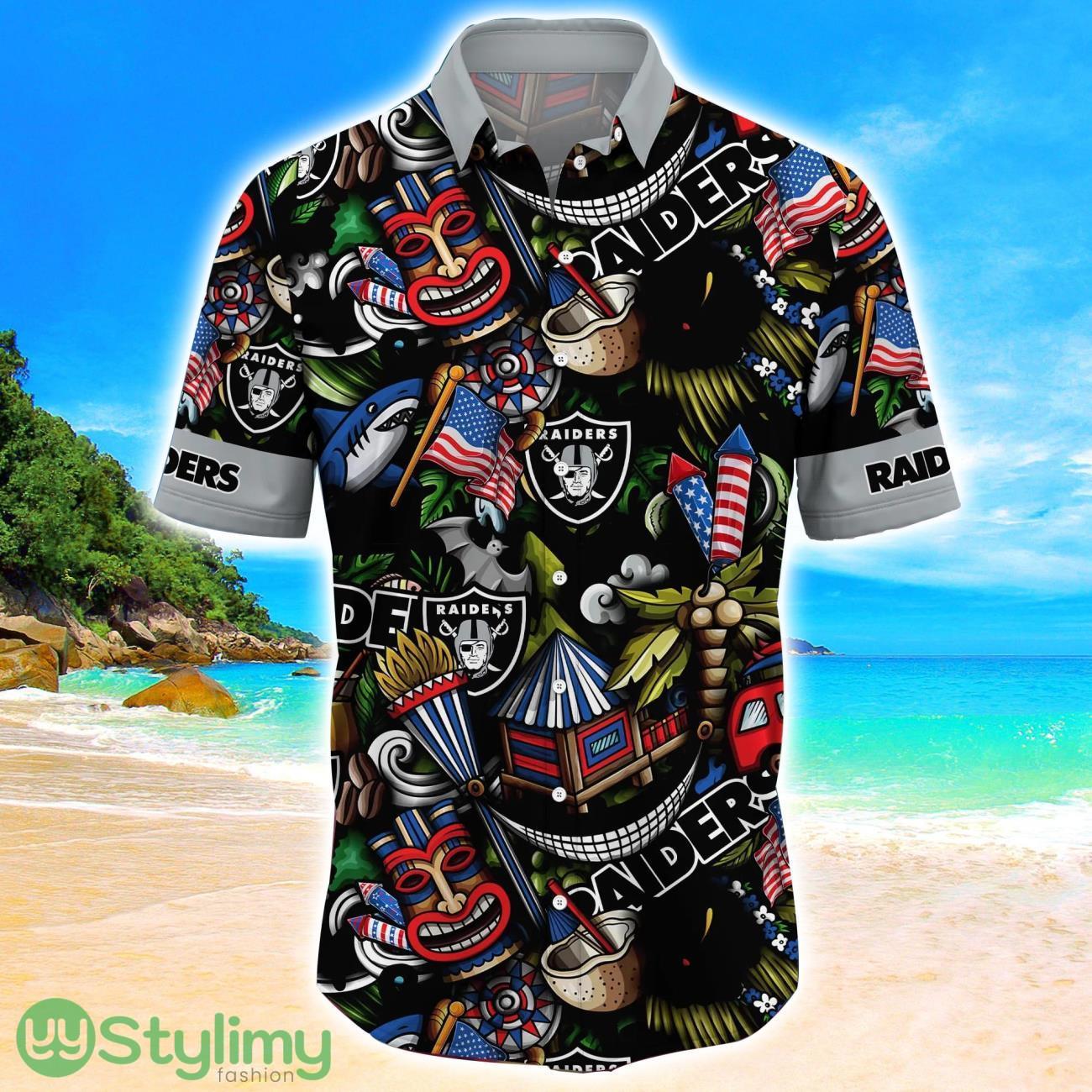 Las Vegas Raiders NFL Flower Hawaii Shirt Aloha Funny Pattern Summer Shirts 2 Las Vegas Raiders NFL Flower Hawaii Shirt Aloha Funny Pattern Summer Shirts Product Photo 2