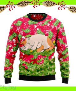 Lazy Cat Ugly Christmas Sweater Hot AOP Gift For Men And Women - Lazy Cat Ugly Christmas Sweater Hot AOP Gift For Men And Women