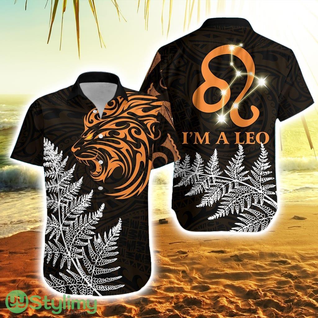 Leo Zodiac Style Maori Hawaiian Shirt Orange Lion 2 Leo Zodiac Style Maori Hawaiian Shirt Orange Lion Product Photo 1