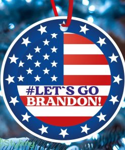 Lets Go Brandon Christmas Patriotic Gifts Funny Ornament Product Photo 1