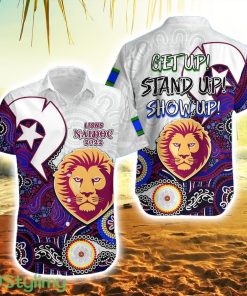 Lions Australian Football Hawaiian Shirt Naidoc Patterns Product Photo 1